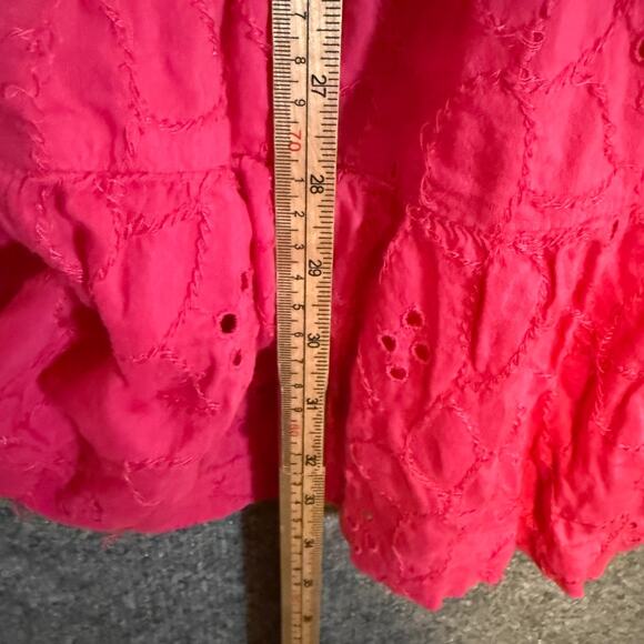 Old Navy Dress Womens Medium Pink Long‎ Sleeve Mini Tiered Bohemian Cottage Core - Picture 11 of 14